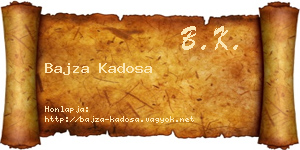 Bajza Kadosa névjegykártya